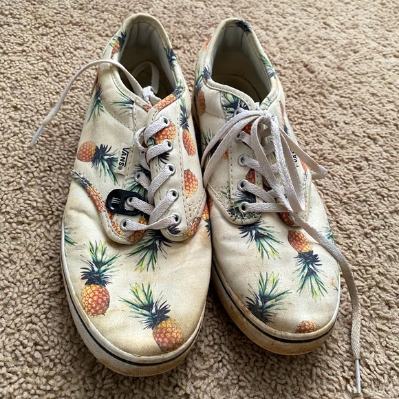 pineapple vans slip ons